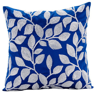 royal blue sequin pillow