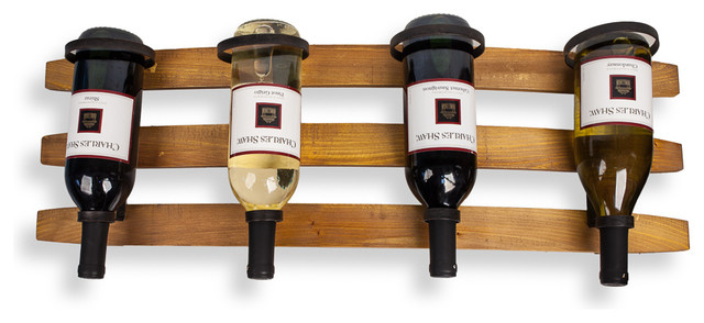 Horizontal Rustic 4 Bottle Wall Wine Holder Racks By Danya B - Rustic Wall Wine Rack Horizontal Rustic 4 Bottle Wall Wine Holder Racks By Danya B - Rustic Wall Wine Rack