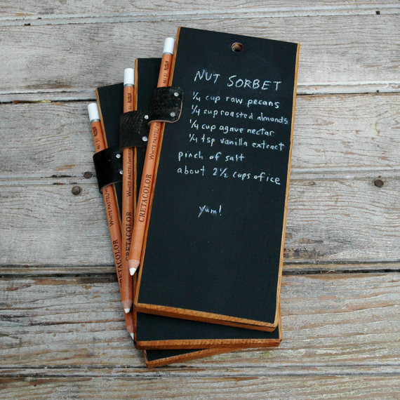 Trio of Chalkboard Tablets by Peg and Awl
