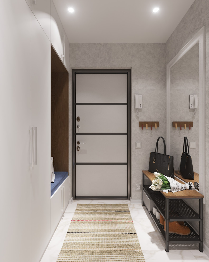 Квартира в оттенках синего для семейной пары