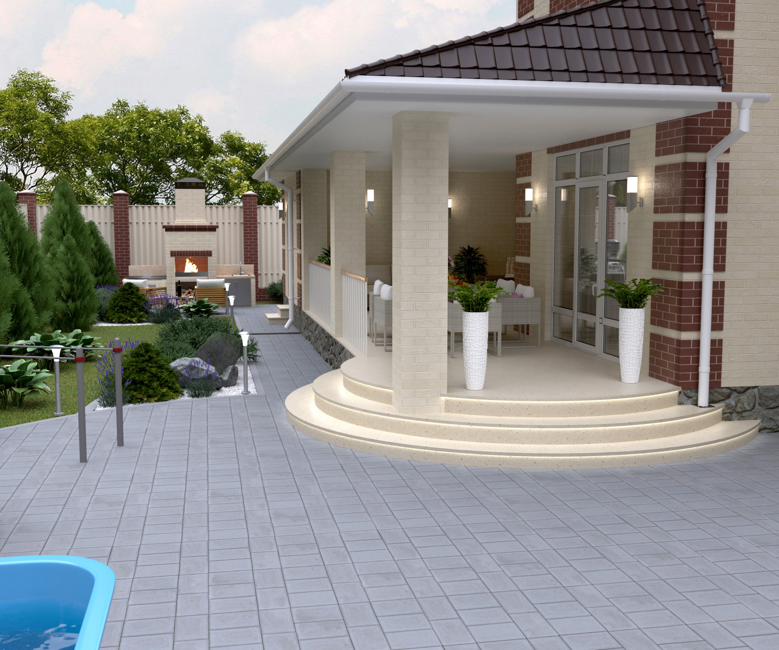 Благоустройство участка загородного дома