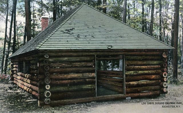 Rochester New York Durand Eastman Park Log Cabin View Print