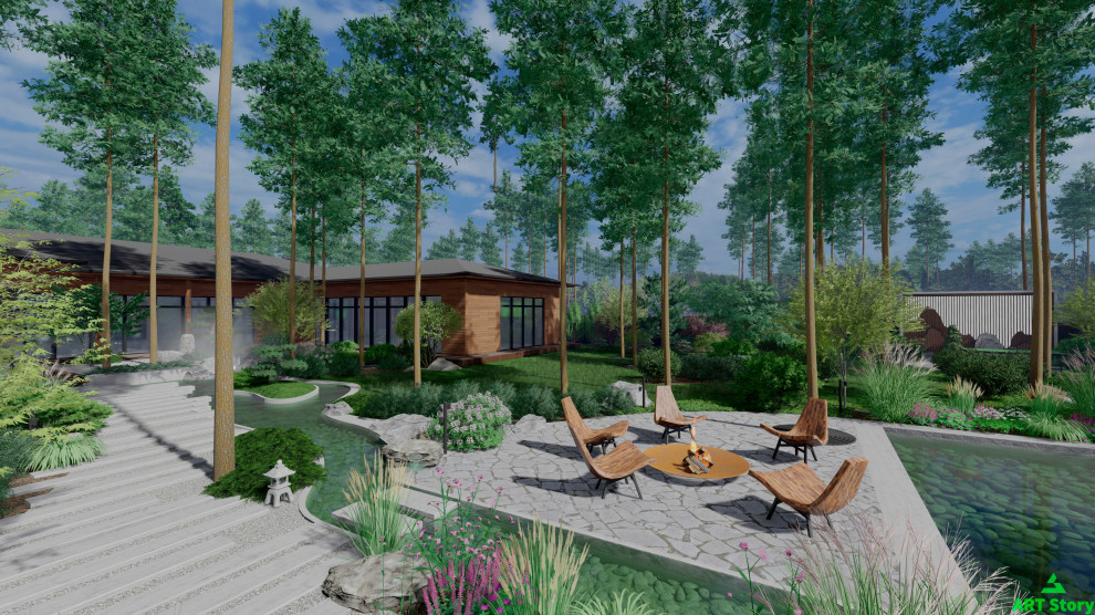 Зона очага и ручей