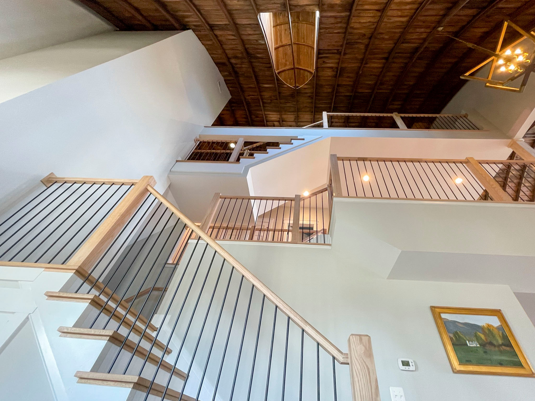 102_Straight-Freestanding Stairs/Landing in Barn Style Home, Leesburg VA 20175