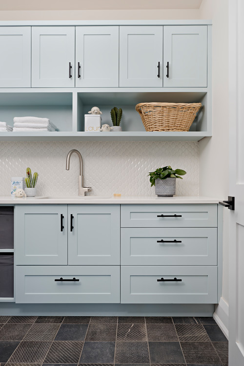 Country Charm for Small Laundry Room Storage
