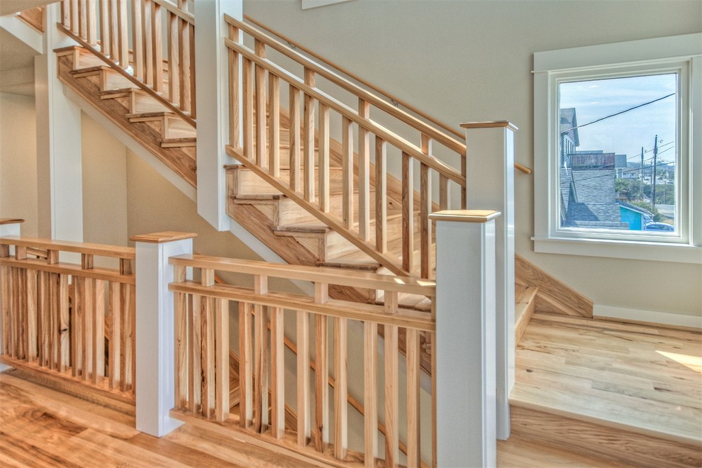 Design ideas for a beach style staircase in Portland.