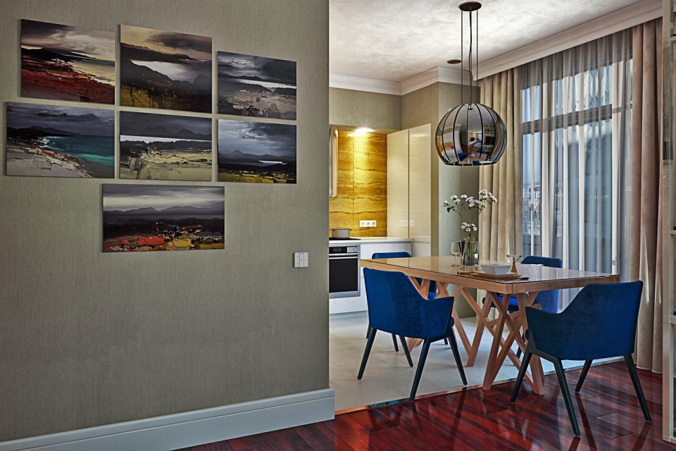 ДИЗАЙН ИНТЕРЬЕРА КВАРТИРЫ 80 КВ.М. В ЖК "ВОЛЖСКАЯ РИВЬЕРА"