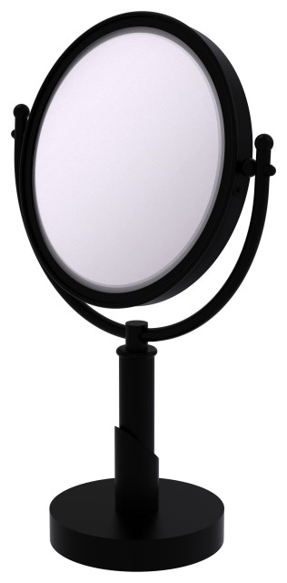 Soho 8" Vanity Top Make-Up Mirror 5X Magnification, Matte Black