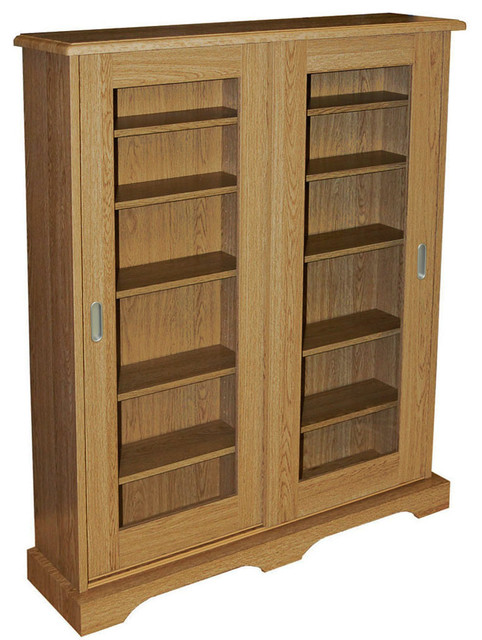Hampstead 432-CD or 216-DVD Media Cabinet, Oak