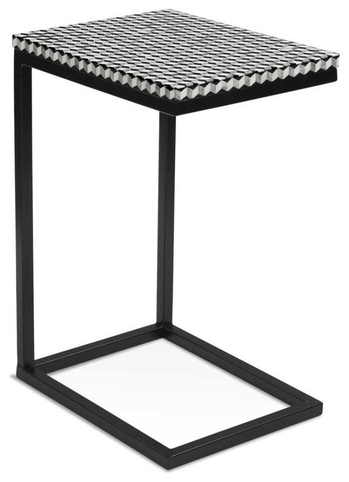 Bassett Mirror Modern Nava Accent Table With Black 8720-LR-223EC