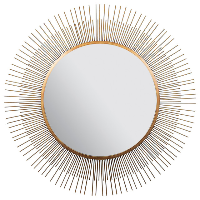 36 Gold Sunburst Wall Mirror, Madison Park Fiore Sunburst Mirror Small Gold Ring