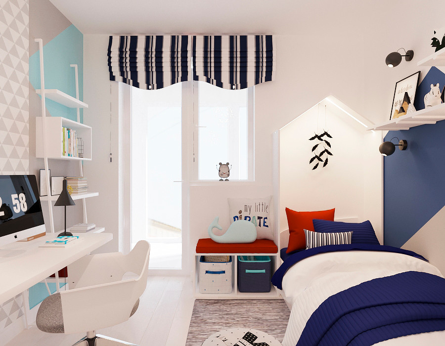 Дизайн трехкомнатной квартиры.