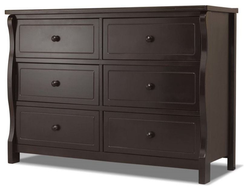Sorelle Princeton Elite Double Dresser in Espresso Transitional