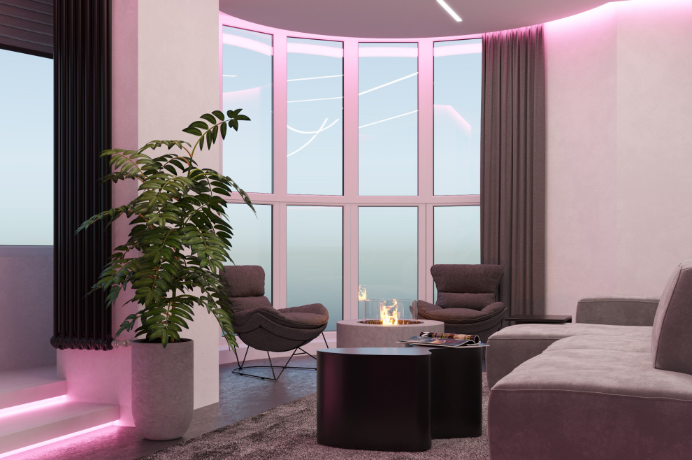 Квартира для молодого человека с разными вариантами освещения