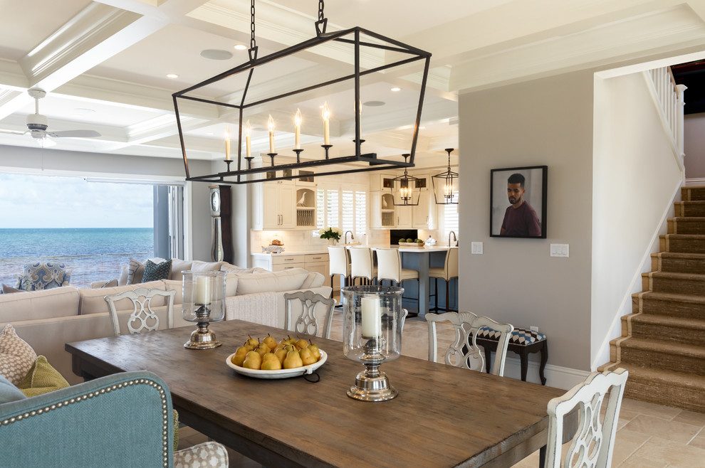 Casa Del Sol Design Build - Inspiration for a coastal dining room remodel in Miami