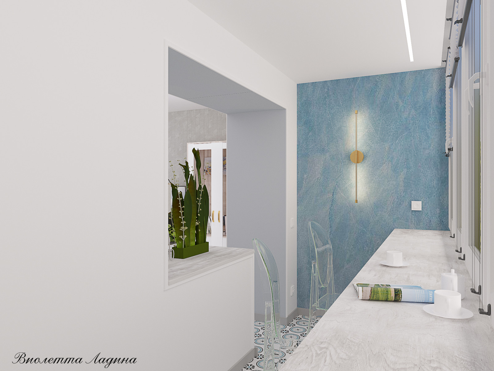 Квартира  в светлых тонах.. Двушка.