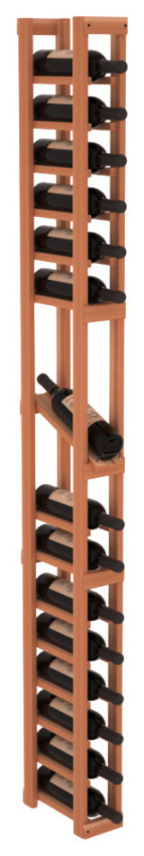 1 Column Display Row Wine Cellar Kit, Redwood, Unstained Redw