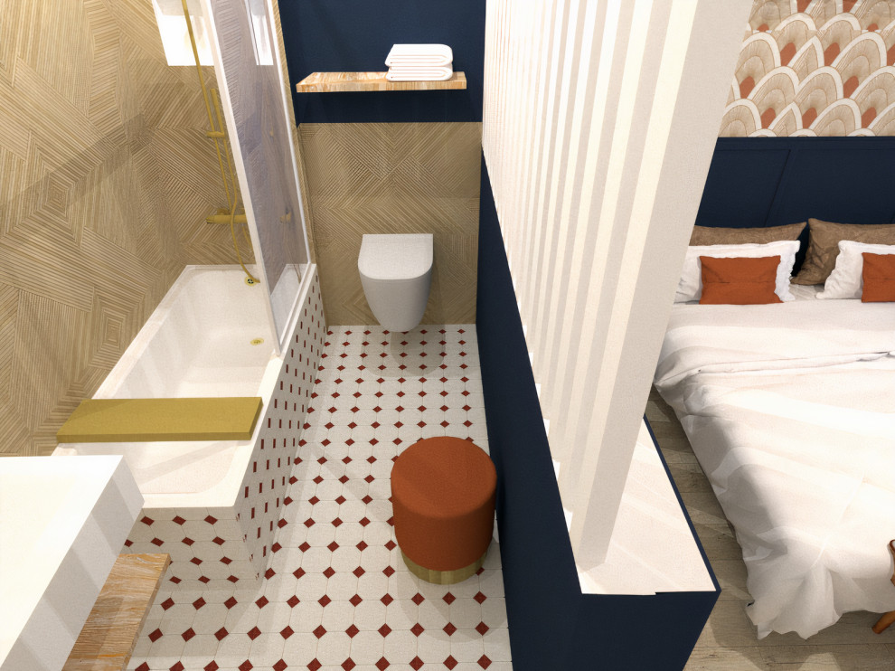 3D Salle de bain Rétro