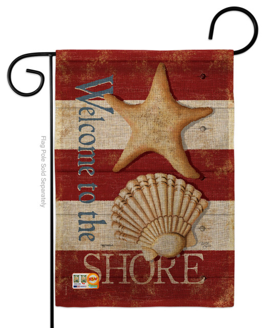 to the Shore Coastal Nautical Garden Flag Modern Flags And