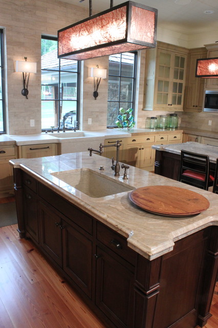 Italian Hand Carved Sink Kitchen contemporary-kitchen
