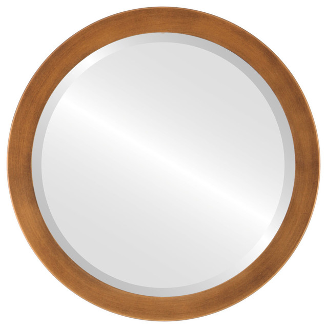 Vienna Framed Round Mirror Sunset Gold 16x16