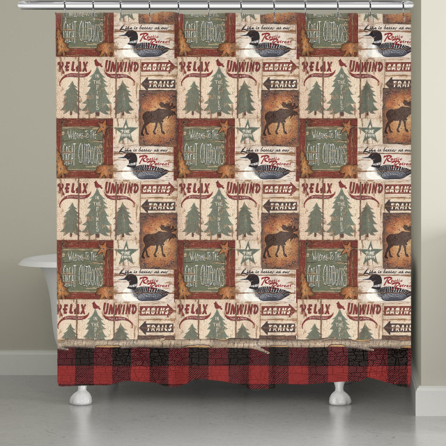 Cabin Trails Shower Curtain Rustic Shower Curtains by Laural Home