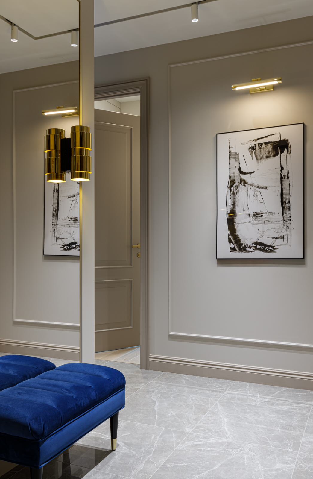 Современная классика реализованный дизайн-проект в ЖК "Прайм парк"