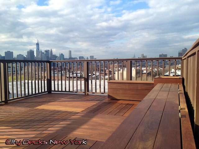 Decks And Patios Brooklyn  Clinton St - IPE Wood Deck (Carroll Gardens, Brooklyn) contemporary-patio