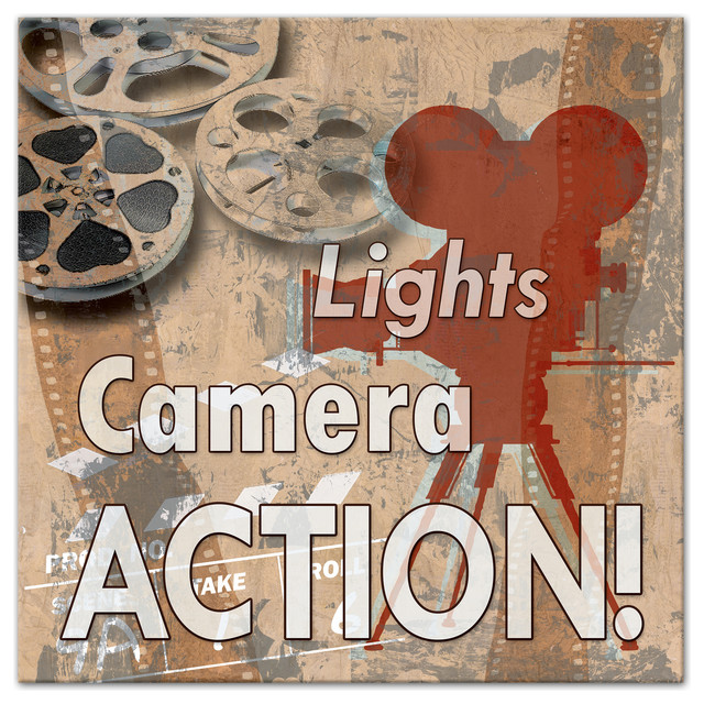 Light Camera Action Film Reel Canvas Wall Art 24 X24 Traditional Prints And Posters By Designs Direct