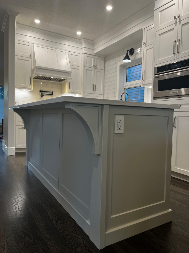Inspiration for a transitional home design remodel in Calgary