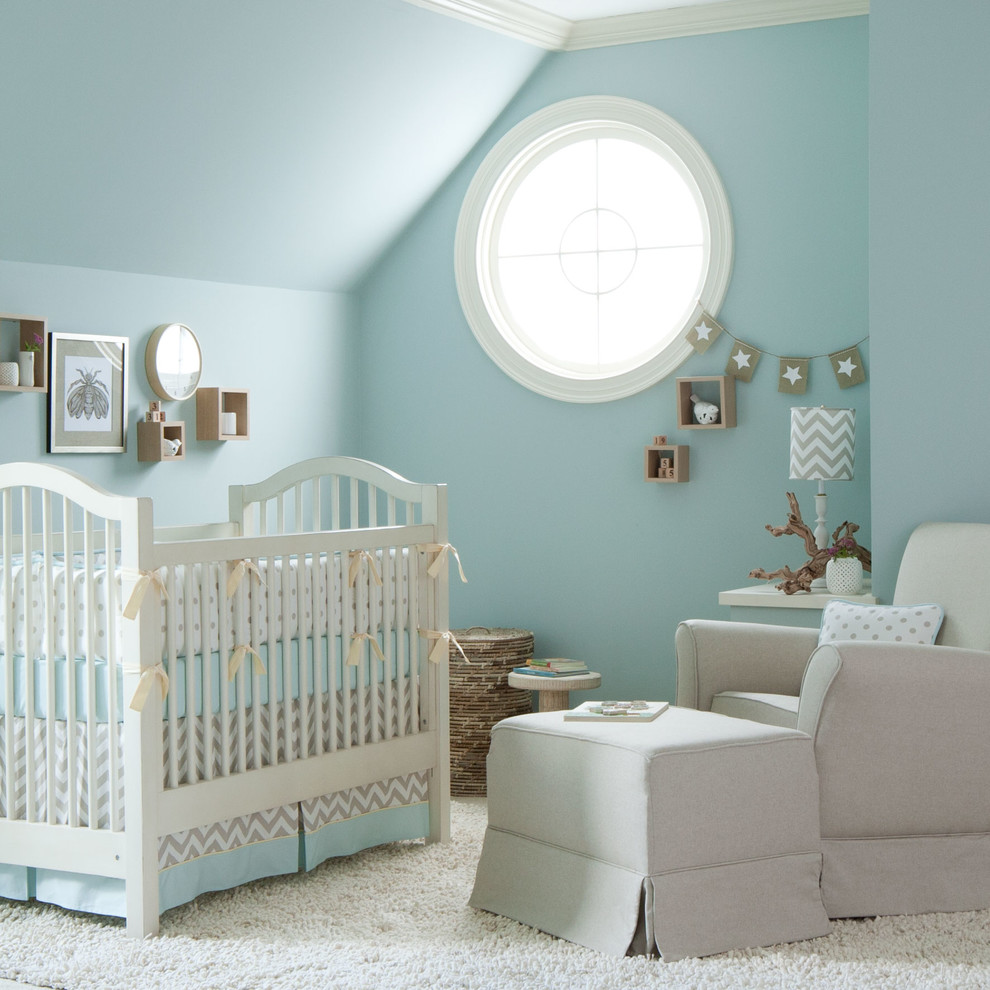 This is an example of a transitional nursery in Atlanta.