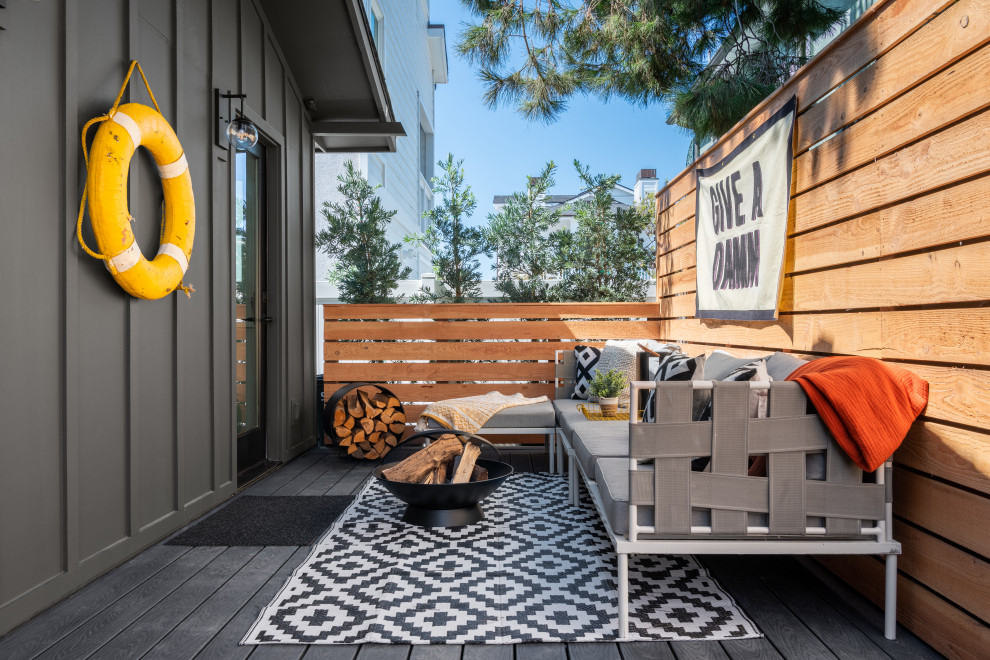 Photo of a beach style deck in Orange County.
