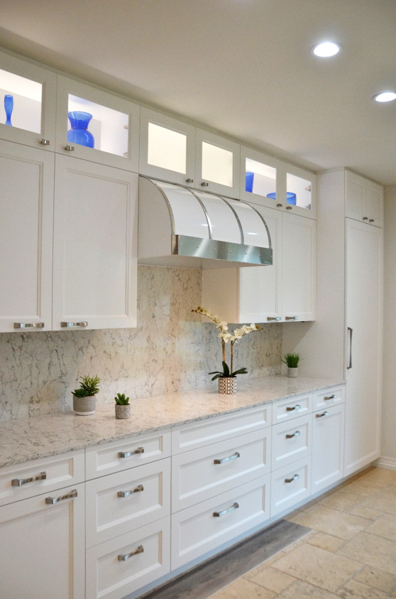Transitional kitchen photo in Miami