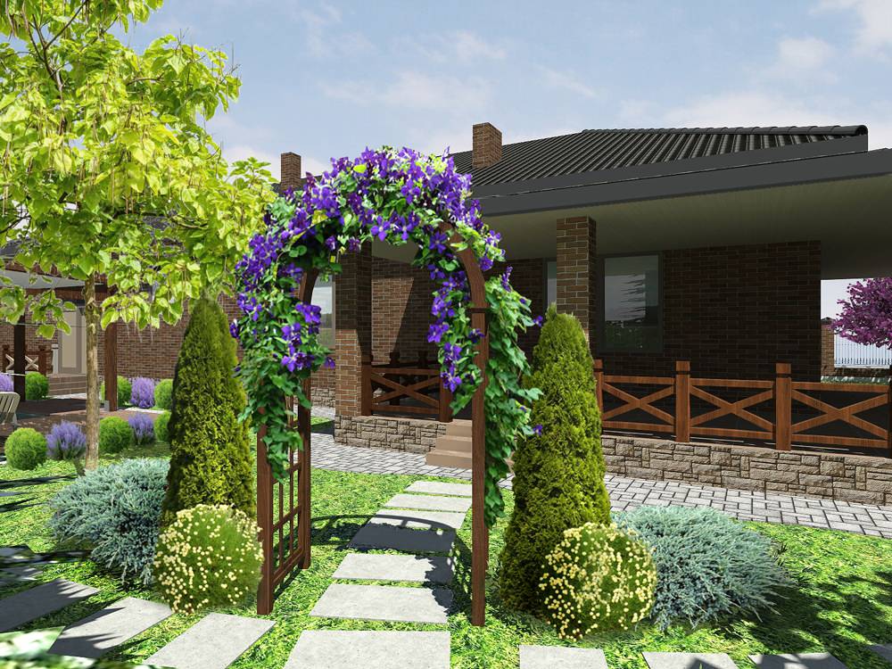 Ландшафтный дизайн участка в Белореченском районе