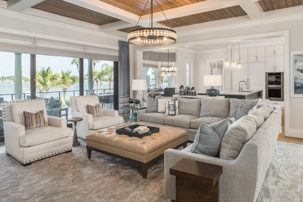 Inspiration for a modern living room remodel in Tampa