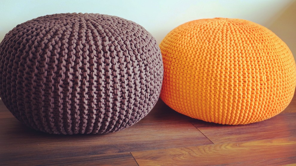 Вязаный Пуф