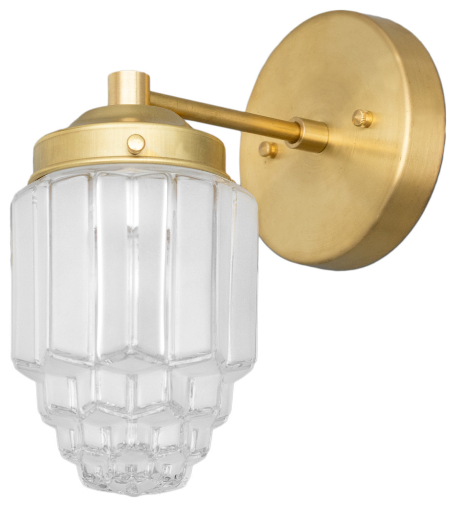 Skyscraper Shade, Art Deco Wall Sconce Light Fixture Transitional