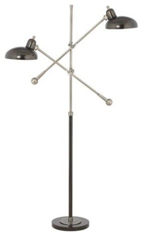 Robert Abbey Bruno Bronze 2-Arm Pharmacy Floor Lamp