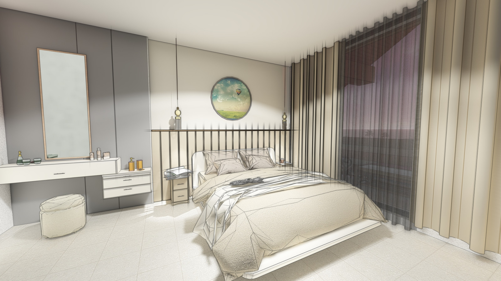 Планировки существующего коттеджа и планировка территории