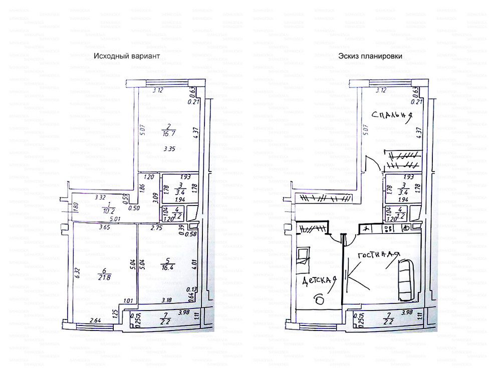 Идеи перепланировки для двухкомнатных квартир