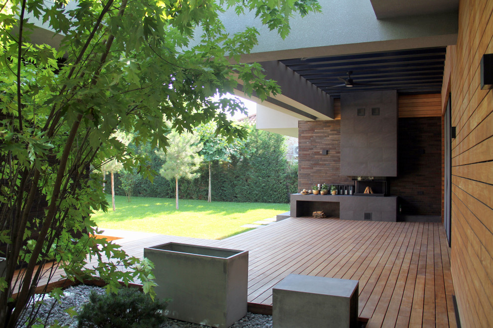 Реализованный проект частного одноэтажного дома в современном стиле