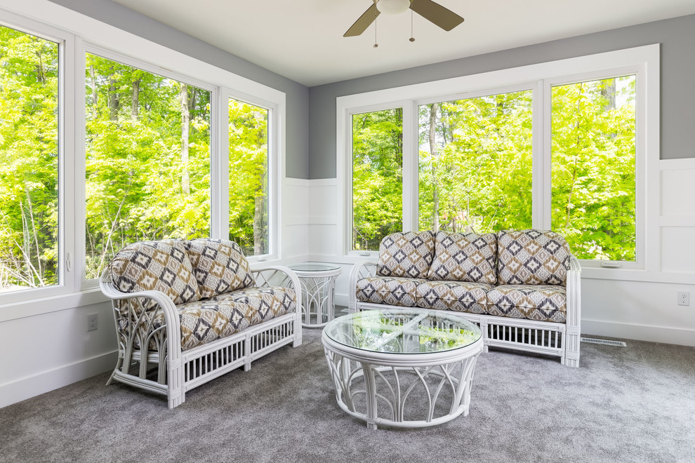 This is an example of a contemporary sunroom in Grand Rapids.