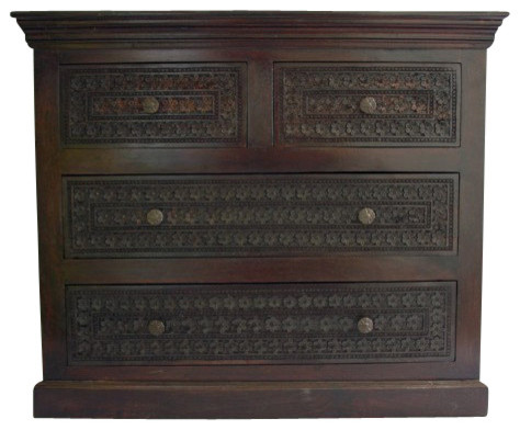 24 Carved Wood Dresser