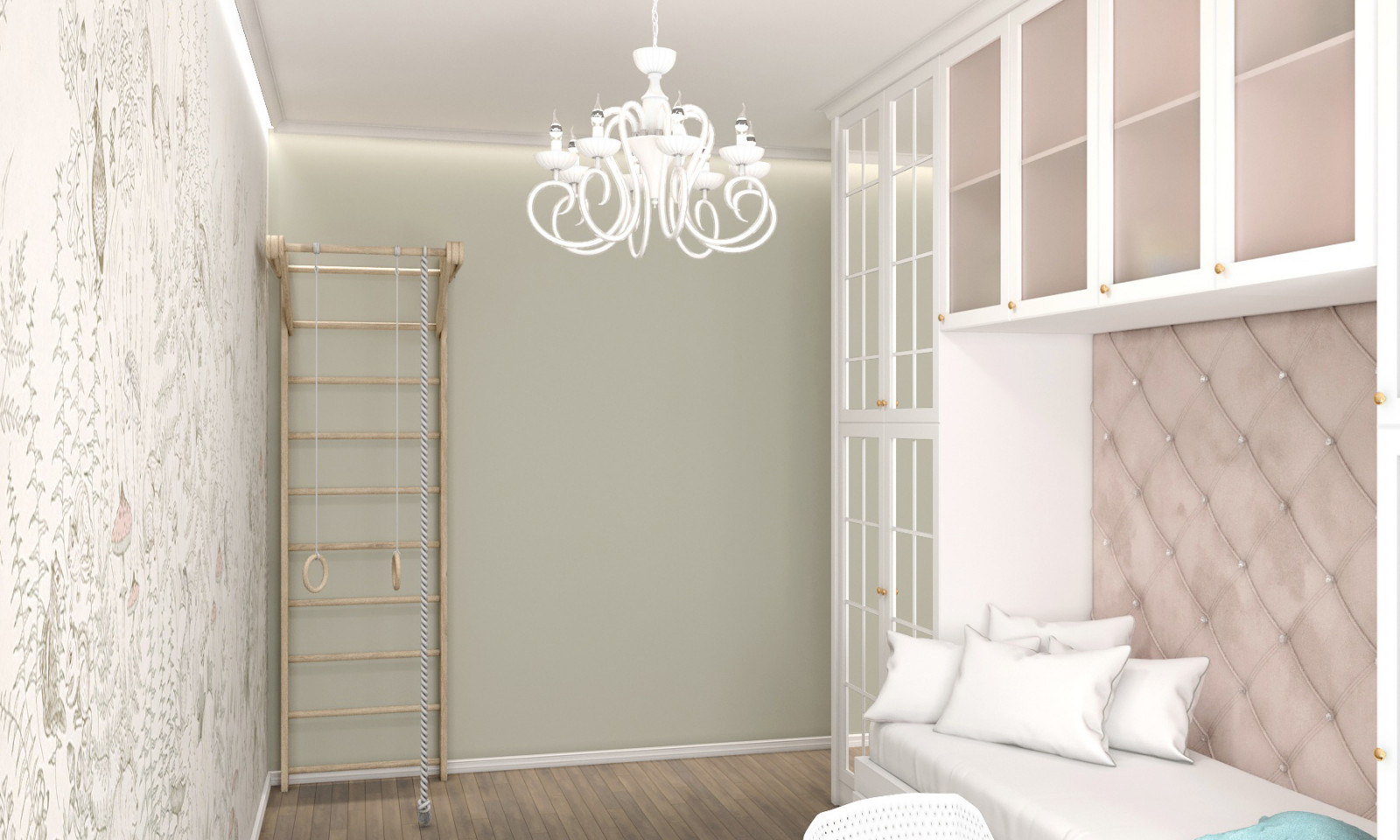 Комната девочки в классическом стиле
