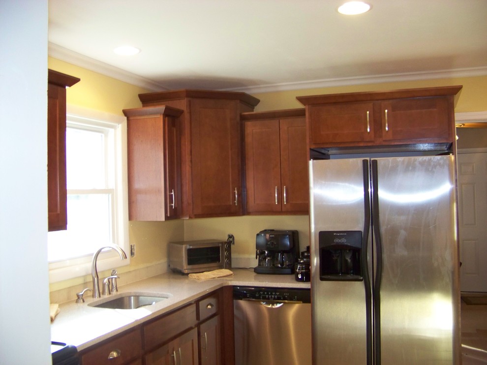 Elegant kitchen photo in Boston