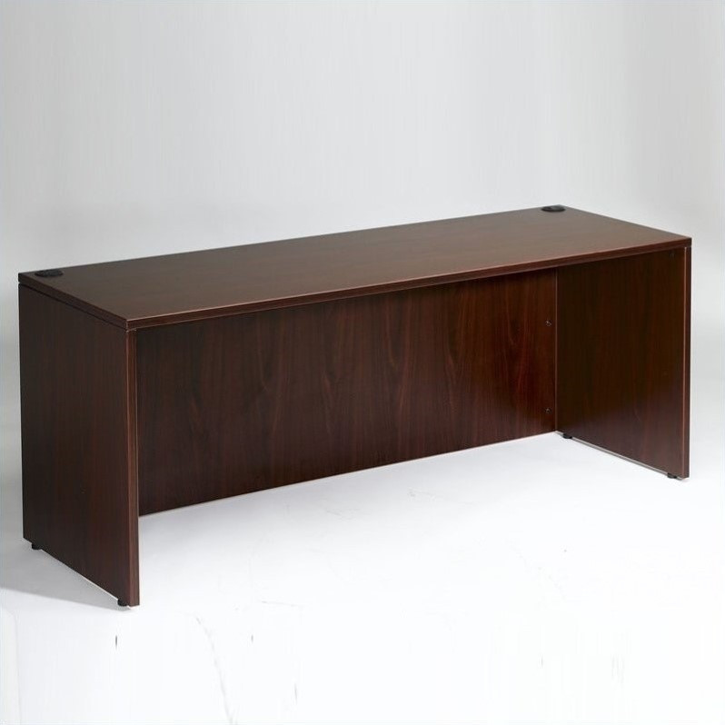 Boss Office Products Wood Credenza Desk-Cherry