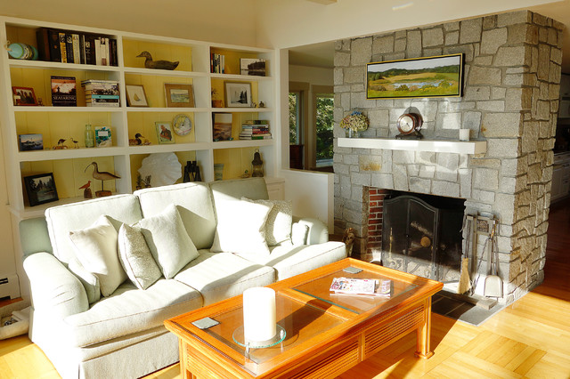 Calf Island Cove Cottage Beach Style Family Room Portland