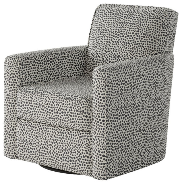 Southern Home Furnishings Faux Skin Carbon Fabric Swivel Glider Chair