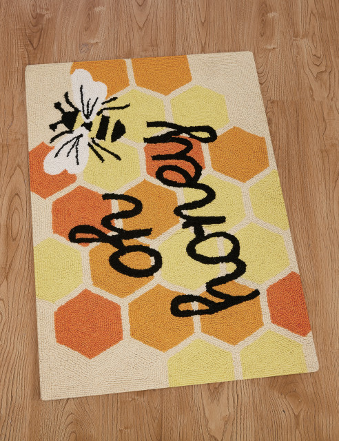 Oh Honey WithMulti Honeycomb Hook Rug - Contemporary - Doormats - by ...