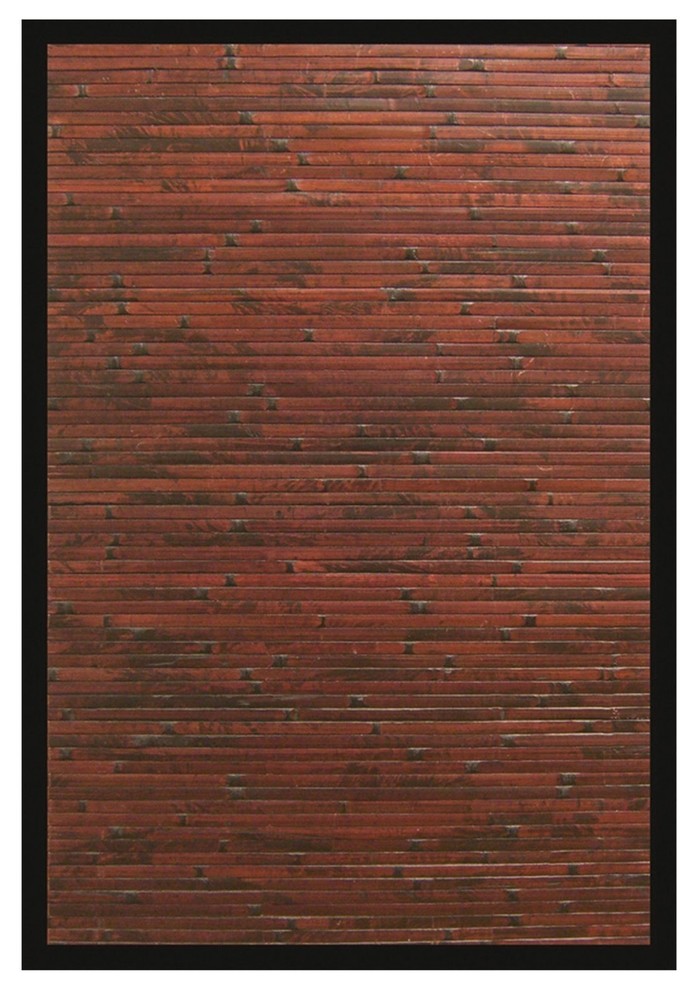 Cobblestone Mahogany Bamboo Area Rug, 7' x 10'